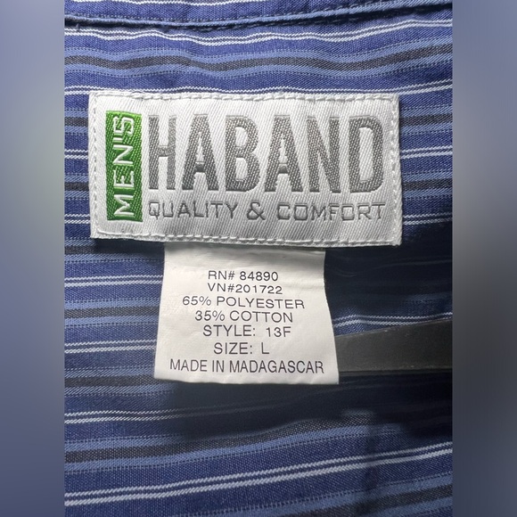 Haband Men’s Western Striped Pearl Snap Short Sleeve Shirt, Vintage, Size Large - Picture 9 of 10